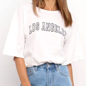 Petal & Pup Los Angeles Graphic Short-Sleeve White T-Shirt